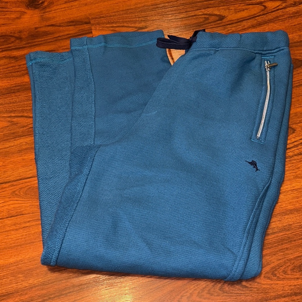 Tommy Bahama Blue Waffle Loungewear Jogger Sweatpants sz XL